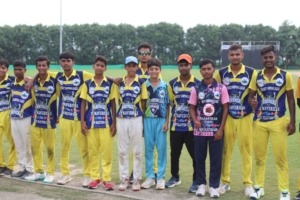 Cricket coach guiding young players at T20NPL selection camp