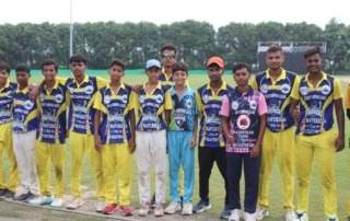 Cricket coach guiding young players at T20NPL selection camp