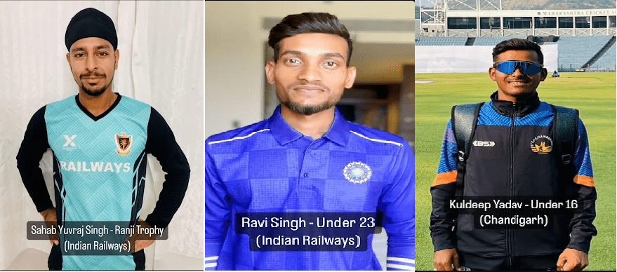 Sahab Yuvraj Singh Ranji Trophy player, Ravi Singh U23 Indian Railways cricketer, and Kuldeep yadav u16 chandighar players from Toss Cricket Academy