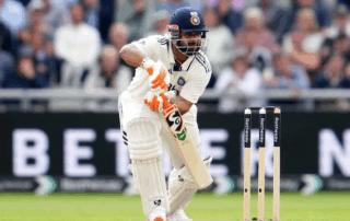 Rishabh Pant batting during 2025 Ranji Trophy comeback