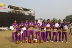 Team photo with trophy