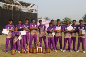 Team photo with trophy