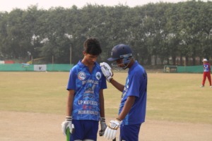 Young cricketers practicing batting, bowling, and fielding during upca cricket trial preparation sessions in Uttar Pradesh