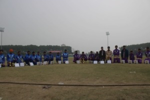 Team group photo with trophy