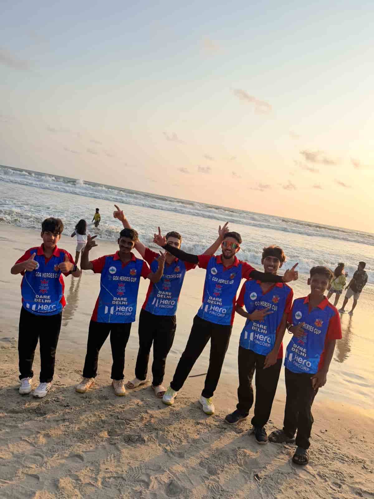 Goa Heroes Cup Dare Delhi Cricket Team Beach Session 2026