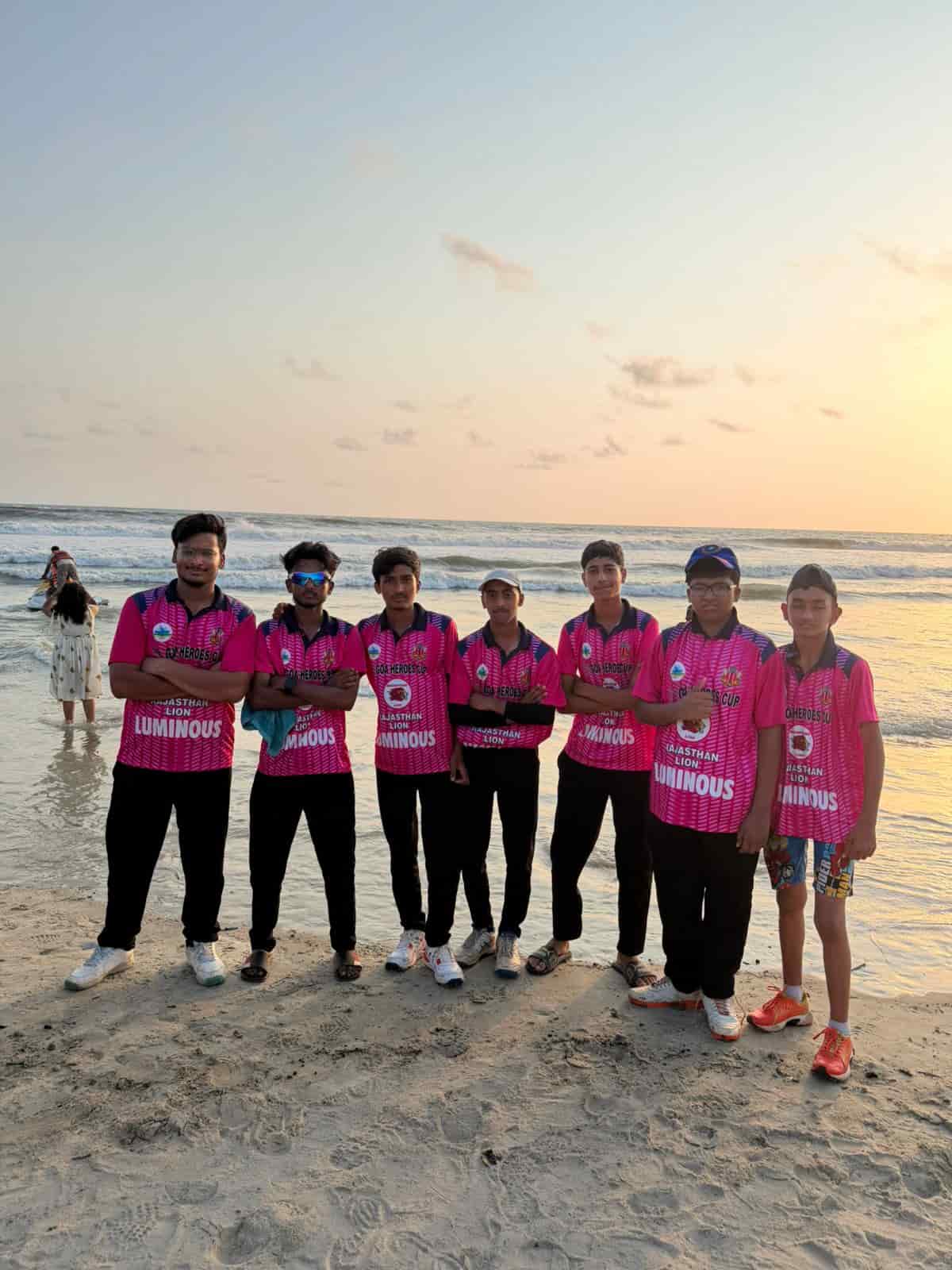 Goa Heroes Cup Rajasthan Lion Luminous Cricket Team Beach Camp 2026