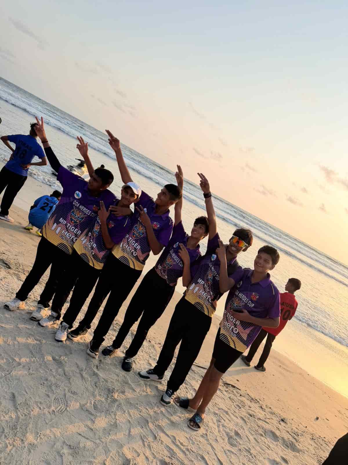 T20 ICL Cricket Trial Players Beach Camp Celebration 2026